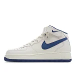 Nike Air Force 107 White and Blue Mid Top