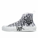 Dior B23 Oblique Slip-on Low Top Sneakers Sheer Print Sneakers