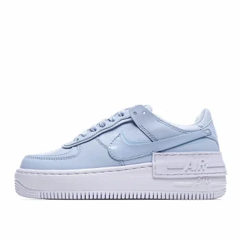 Nike Womens Air Force 1 AF1 Shadow White Hydrogen Blue